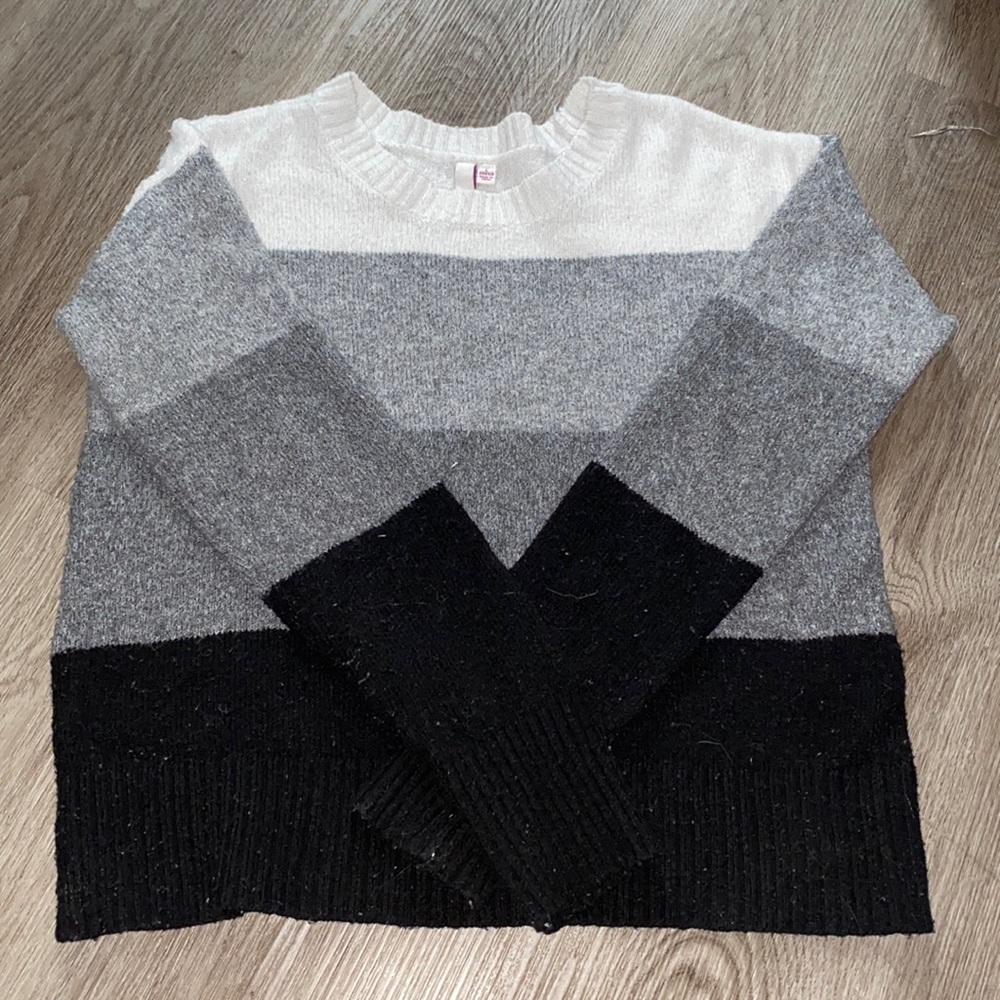 Girls color block sweater